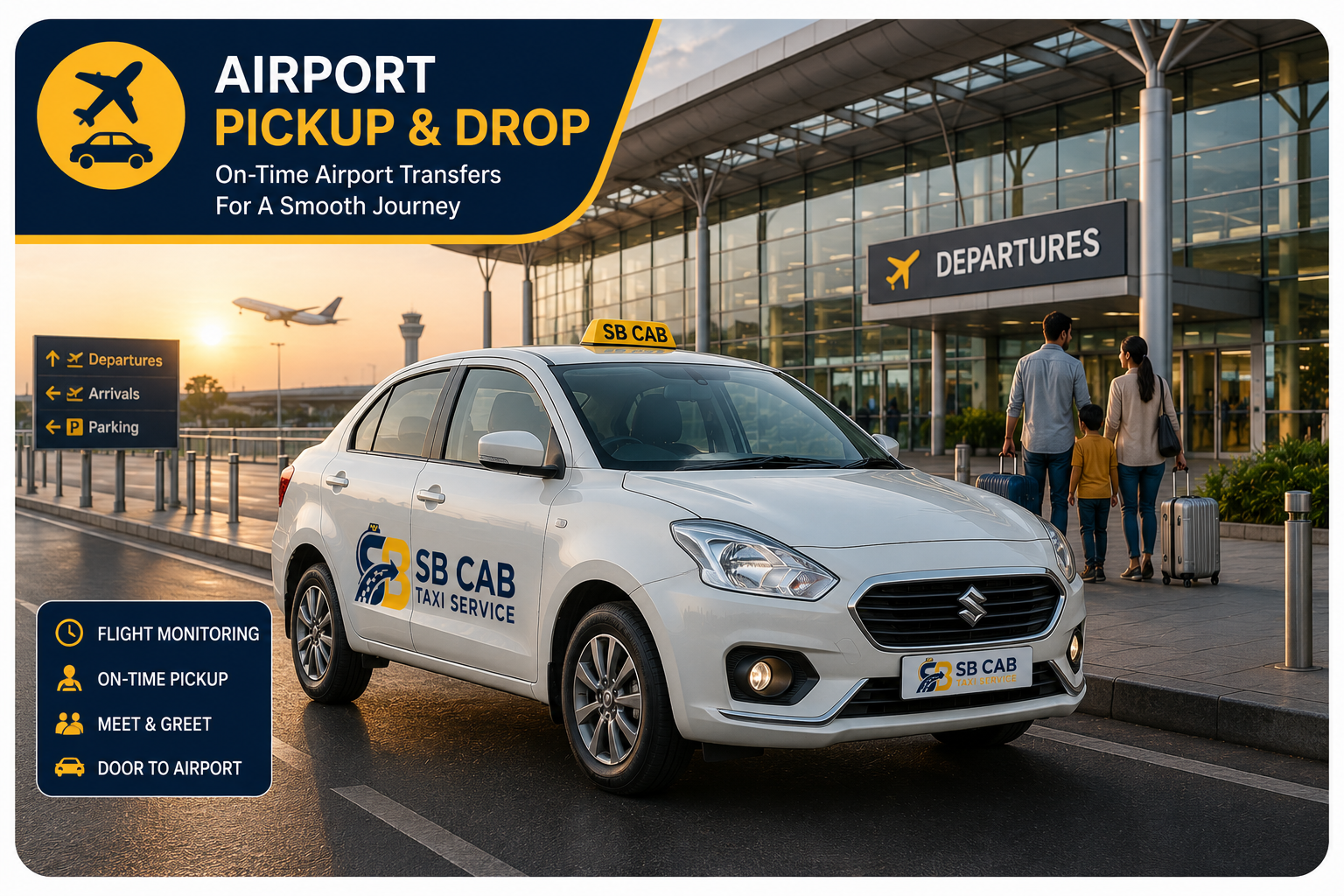 Airport taxi pickup and drop service